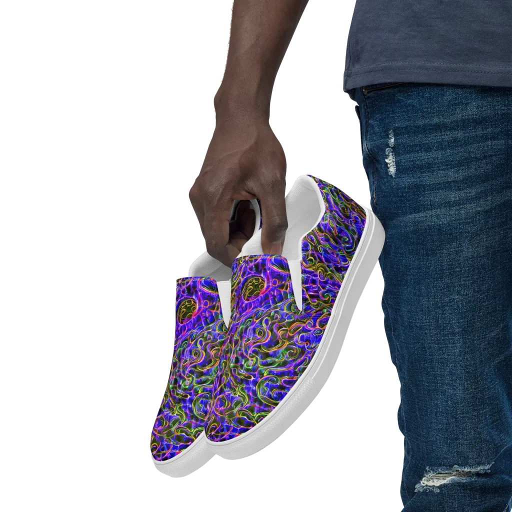 Prismatic Coil on Men's Slip-On Canvas Shoes — Left Front