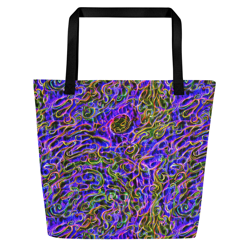 Prismatic Coil on Large Tote Bag W/ Pocket — Front