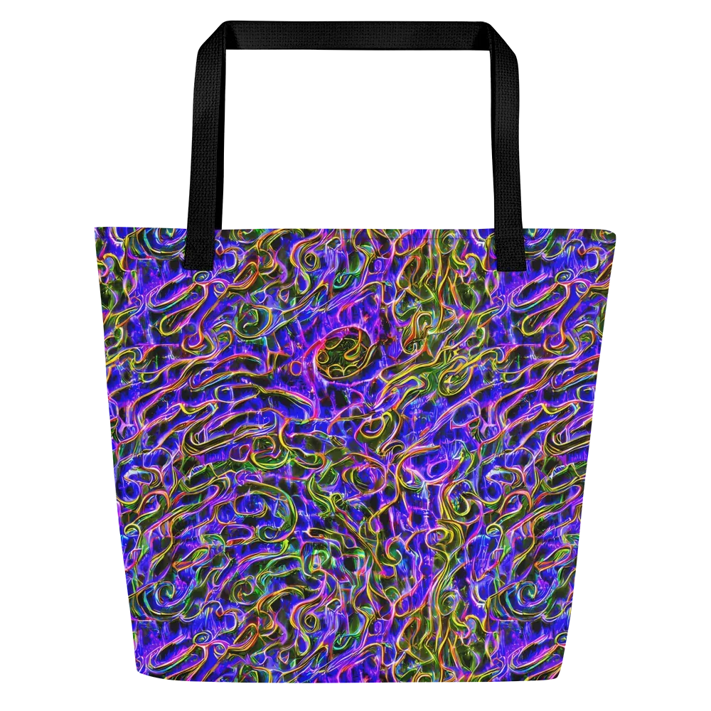 Prismatic Coil on Large Tote Bag W/ Pocket — Front