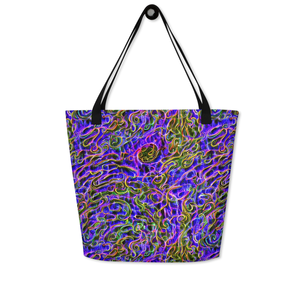 Prismatic Coil on Large Tote Bag W/ Pocket — Front