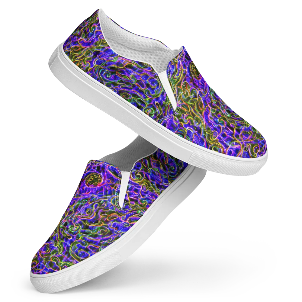 Prismatic Coil on Women's Slip-On Canvas Shoes — Front