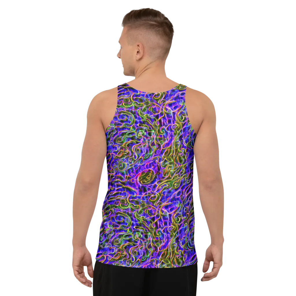 Prismatic Coil on Men's Tank Top — Back
