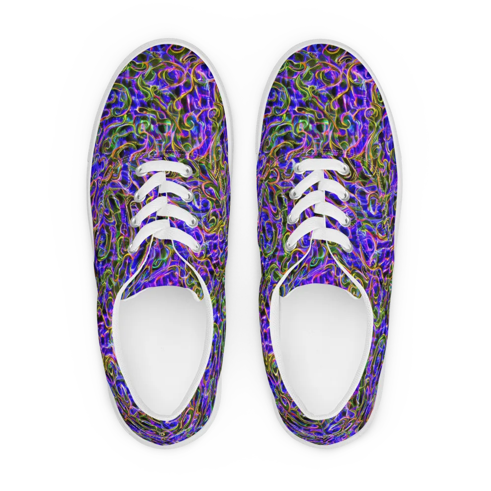 Prismatic Coil on Men's Lace-Up Canvas Shoes — Front