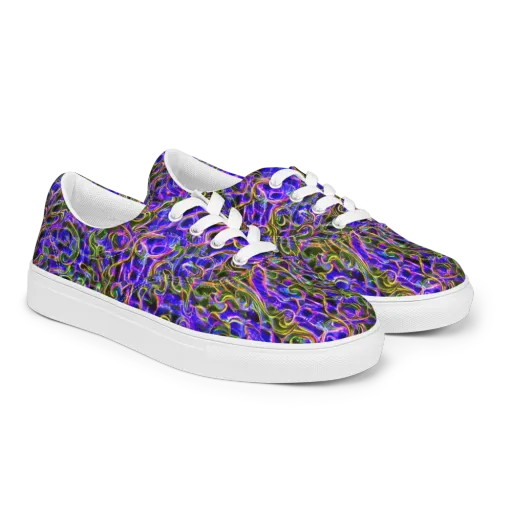 Prismatic Coil on a Men's Lace-Up Canvas Shoes