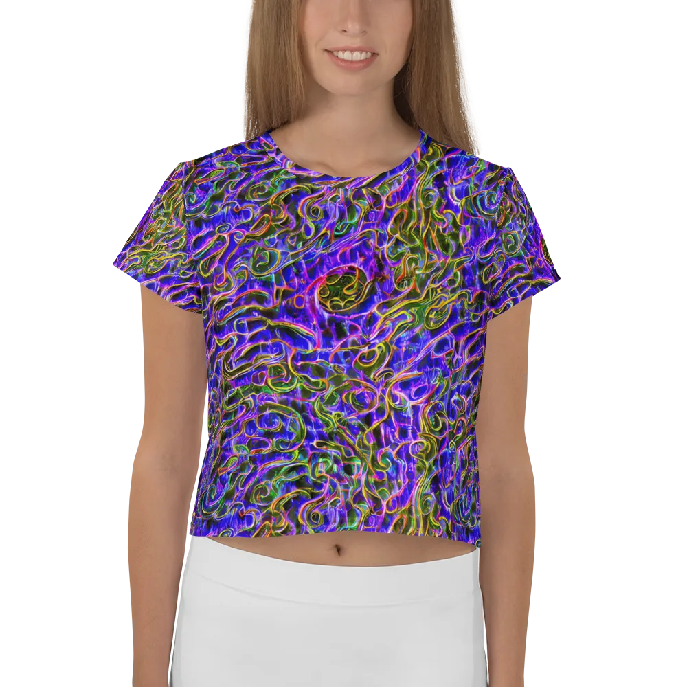 Prismatic Coil on Crop Tee — Front