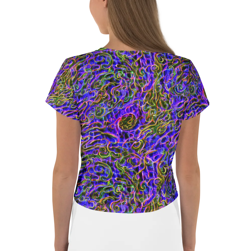 Prismatic Coil on Crop Tee — Back