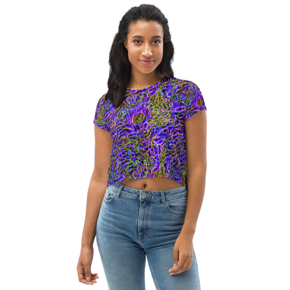 Prismatic Coil on Crop Tee — Front