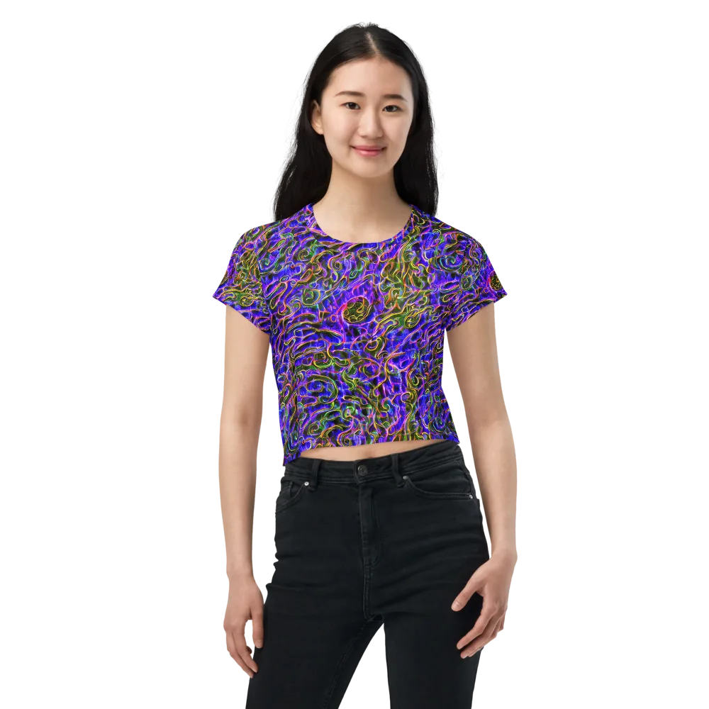 Prismatic Coil on Crop Tee — Front