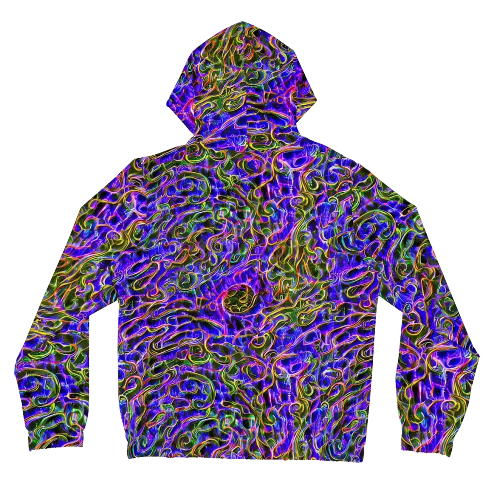 Prismatic Coil on Women's Full-Zip Hoodie — Back