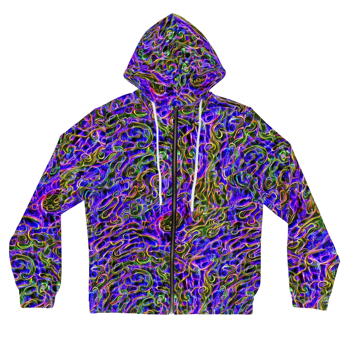 Prismatic Coil on Women's Full-Zip Hoodie — Front
