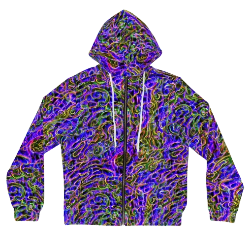 Prismatic Coil on a Women's Full-Zip Hoodie