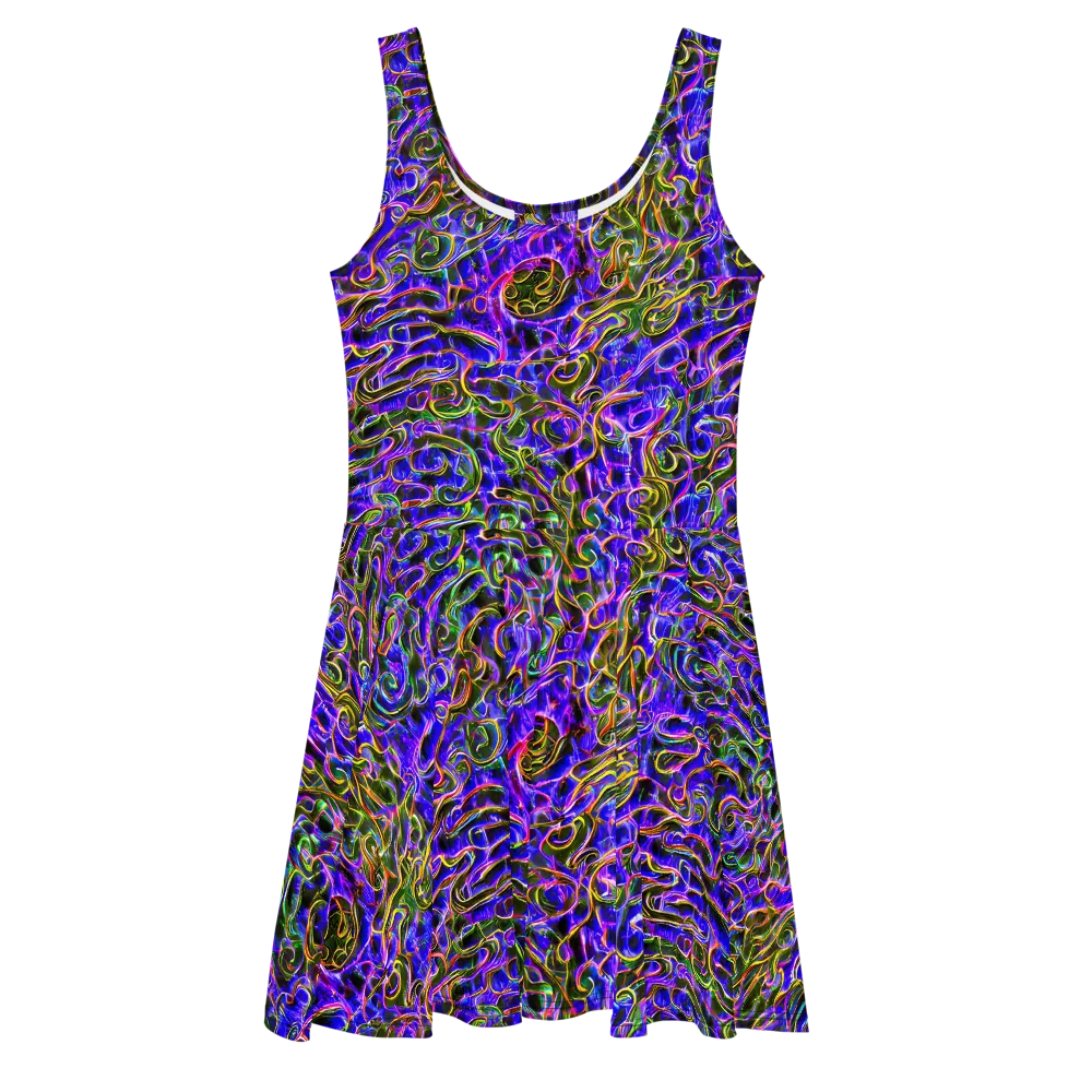 Prismatic Coil on Skater Dress — Front