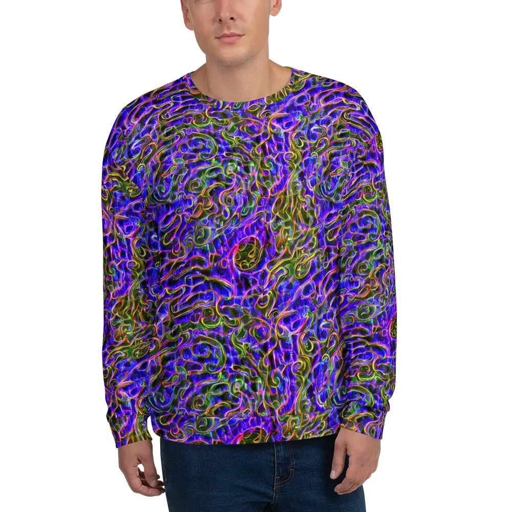 Prismatic Coil on Sweatshirt — Front