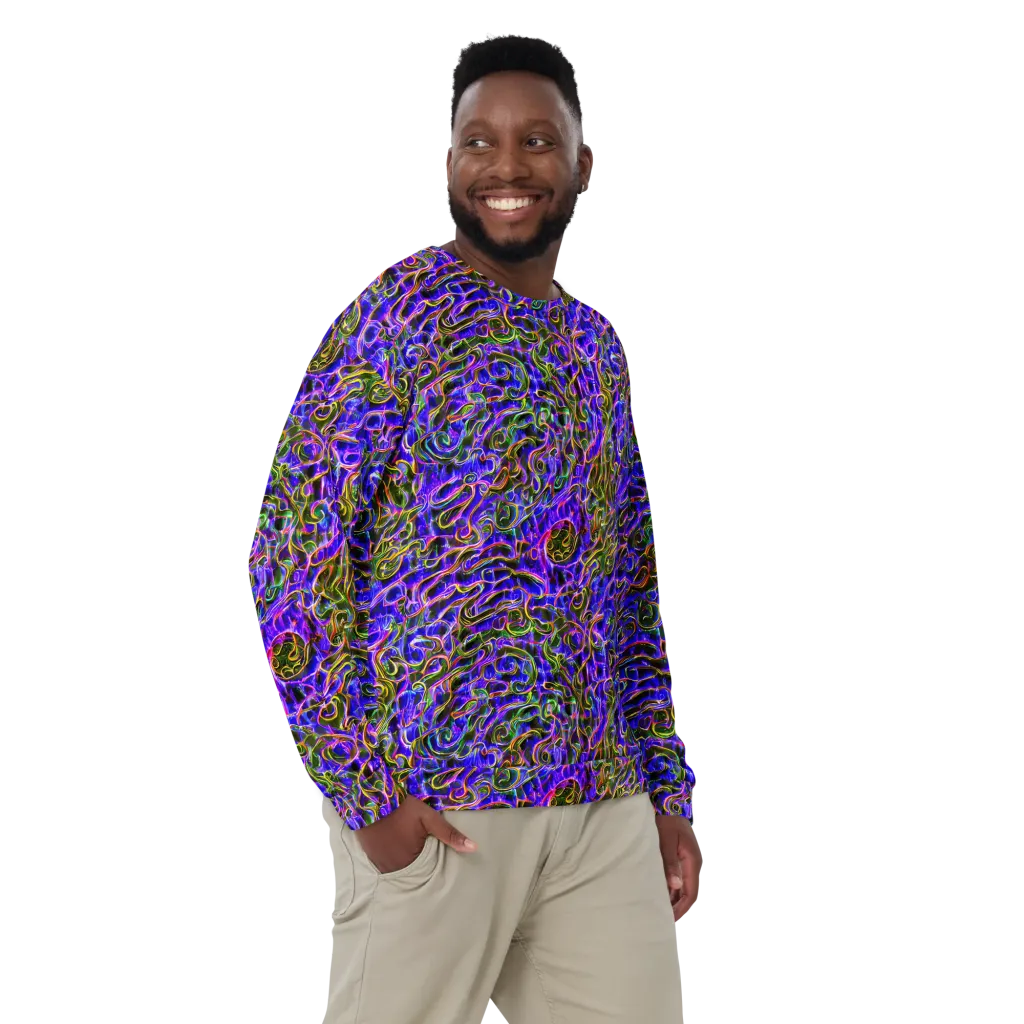 Prismatic Coil on Sweatshirt — Front