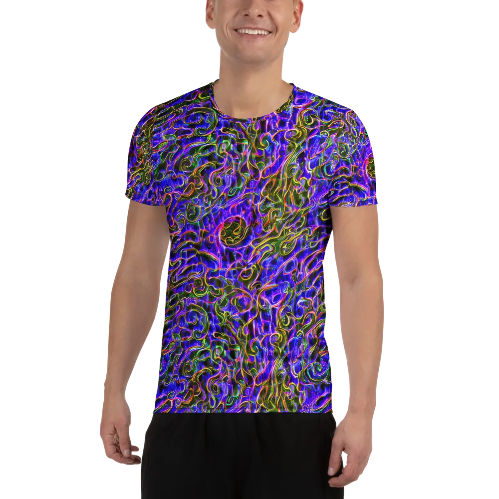 Prismatic Coil on Men's Athletic T-Shirt — Front