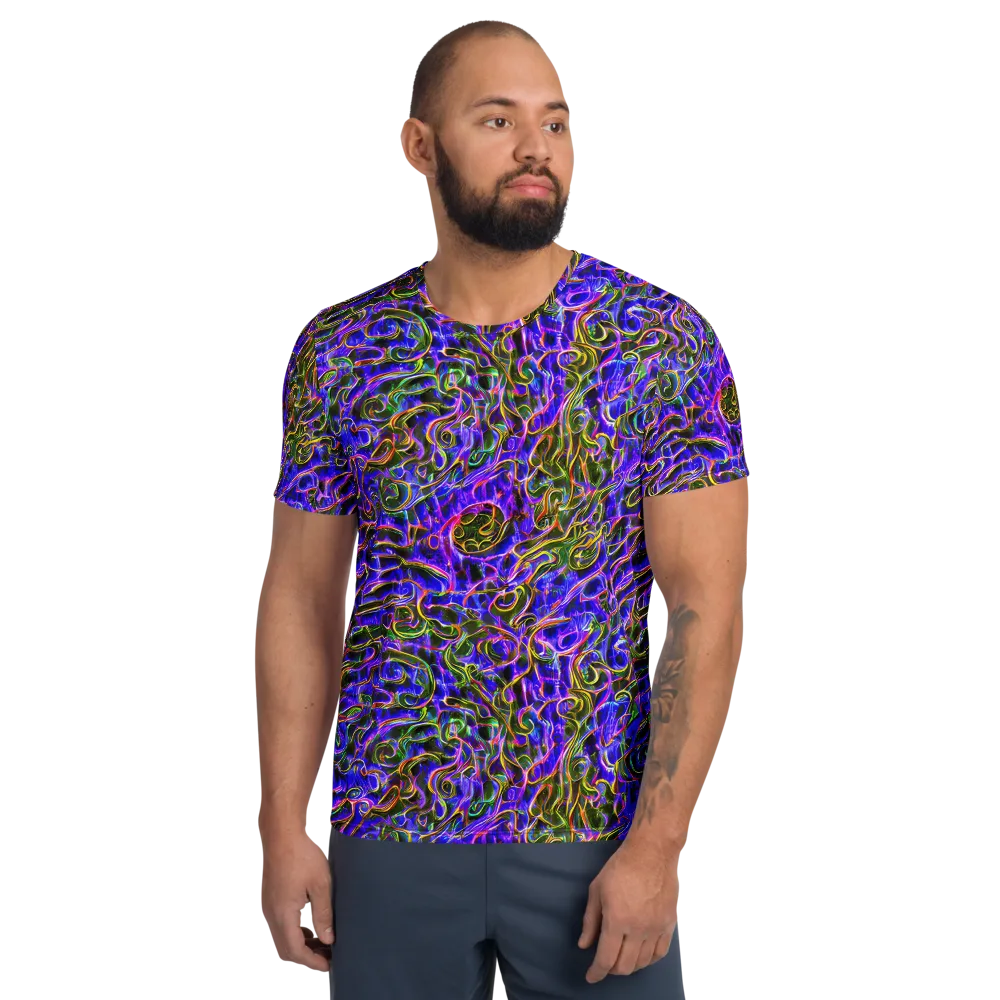 Prismatic Coil on Men's Athletic T-Shirt — Front