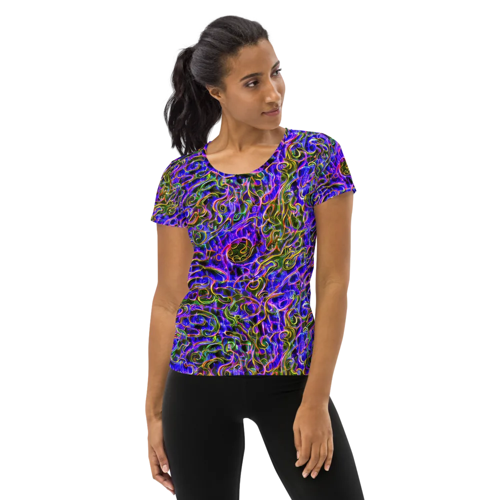 Prismatic Coil on Women's Athletic T-Shirt — Front