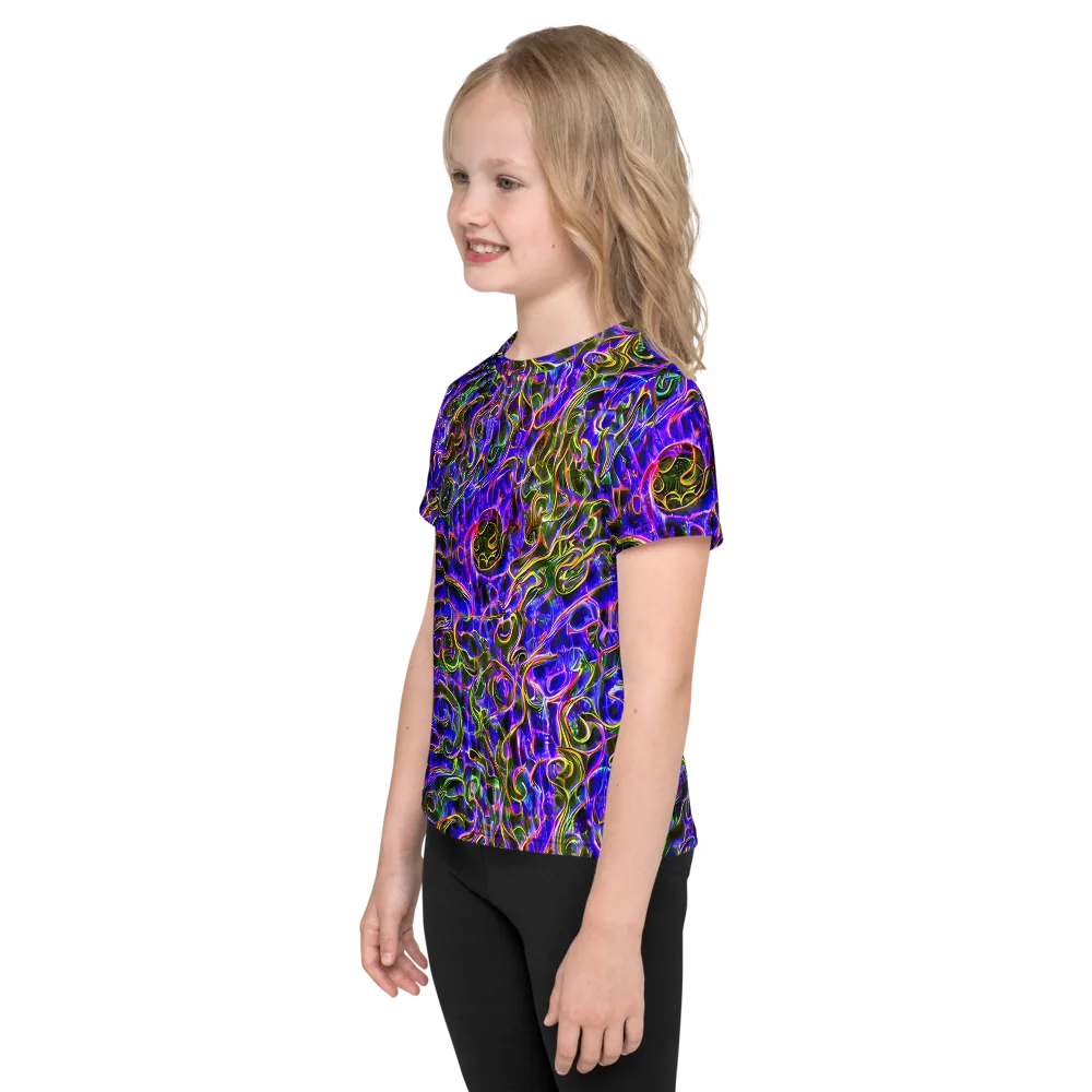 Prismatic Coil on Kids Crew Neck T-Shirt — Left