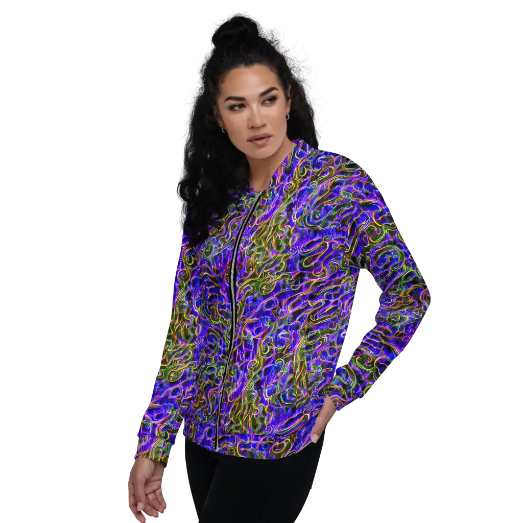 Prismatic Coil on Bomber Jacket — Left