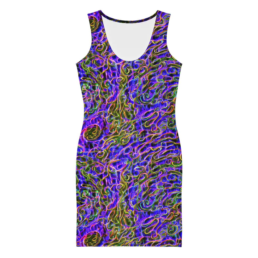 Prismatic Coil on Bodycon Dress — Front