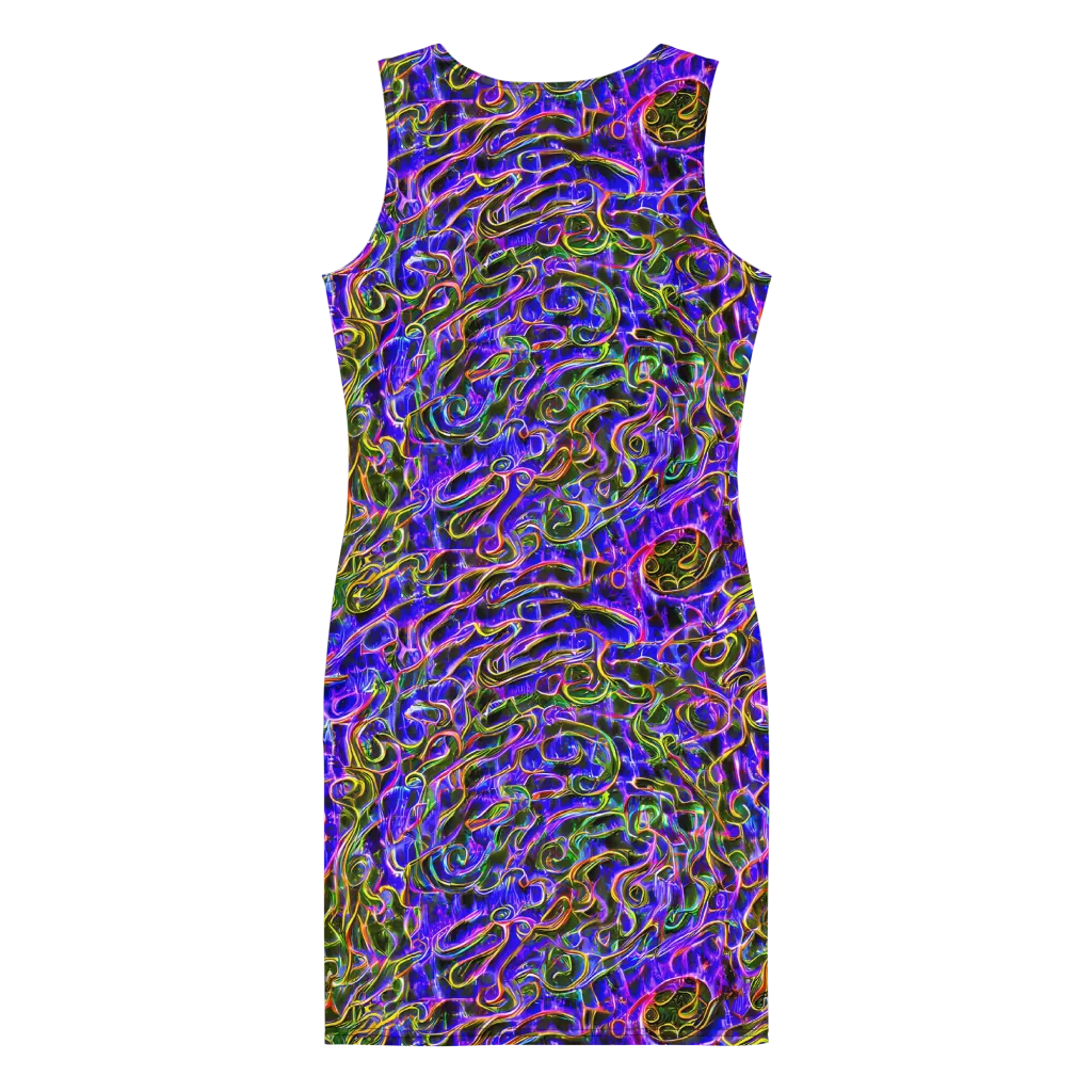 Prismatic Coil on Bodycon Dress — Back