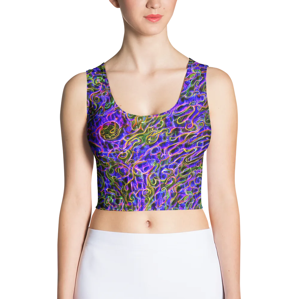 Prismatic Coil on Crop Top — Front