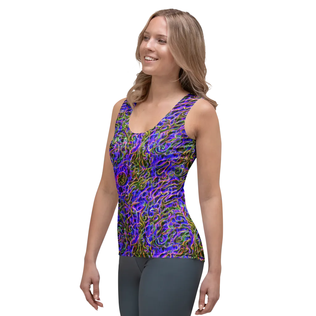 Prismatic Coil on Women's Tank Top — Left Front
