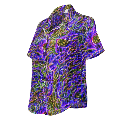 Prismatic Coil on a Women's Short Sleeve Pajama Top
