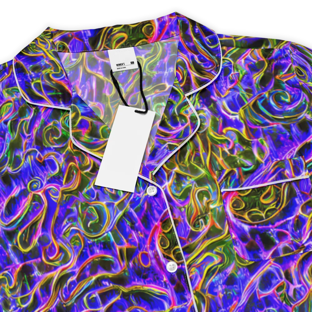 Prismatic Coil on Women's Short Sleeve Pajama Top — Product details