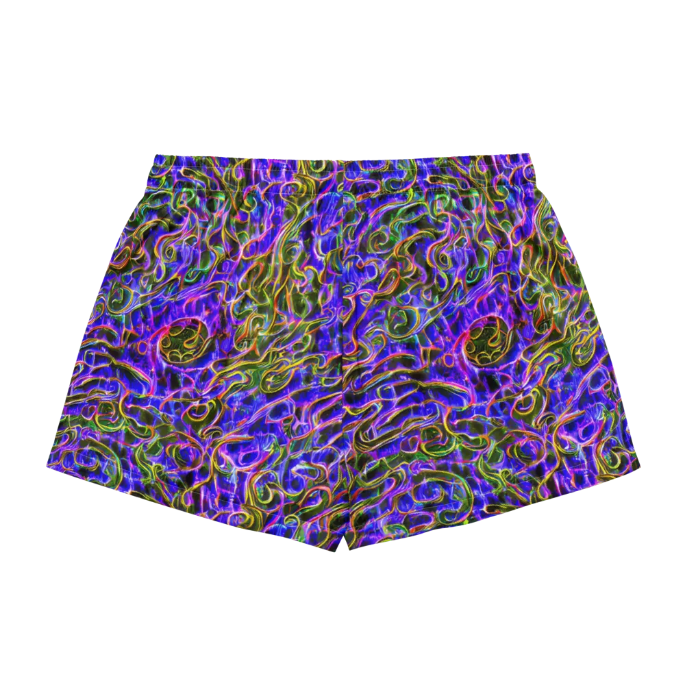 Prismatic Coil on Women's Pajama Shorts — Back