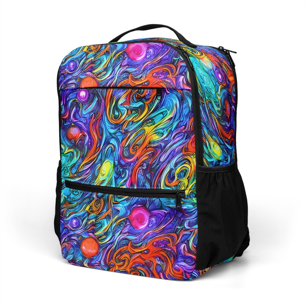 Saturated Swirl on Utility Backpack — Left Front