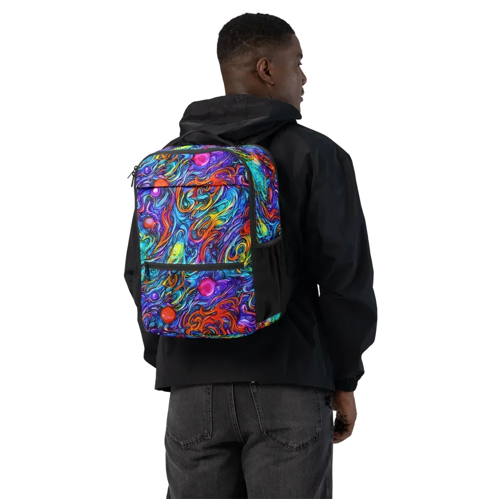 Saturated Swirl on Utility Backpack — Back