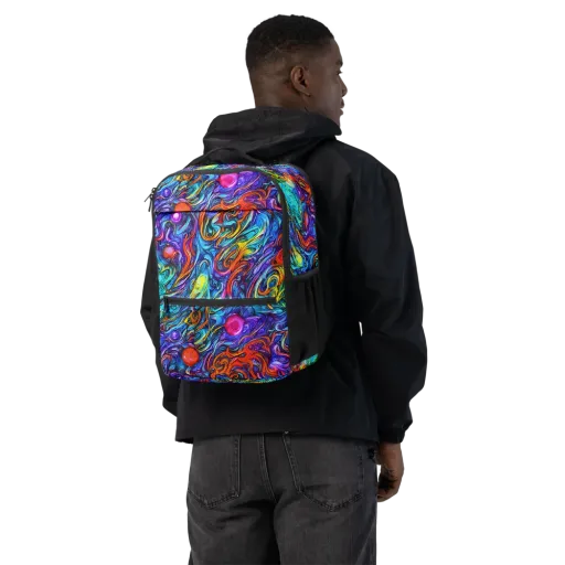 Saturated Swirl on a Utility Backpack