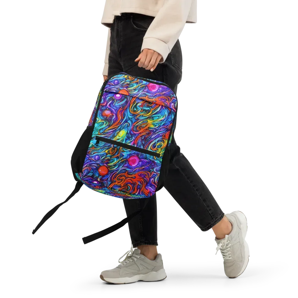 Saturated Swirl on Utility Backpack — Front