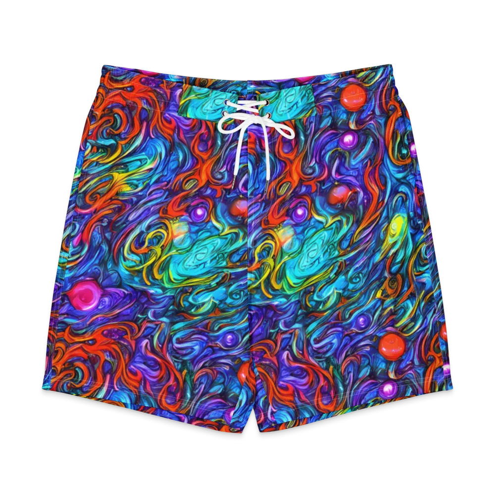 Saturated Swirl on Men's Board Shorts — Front