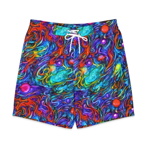 Saturated Swirl on a Men's Board Shorts
