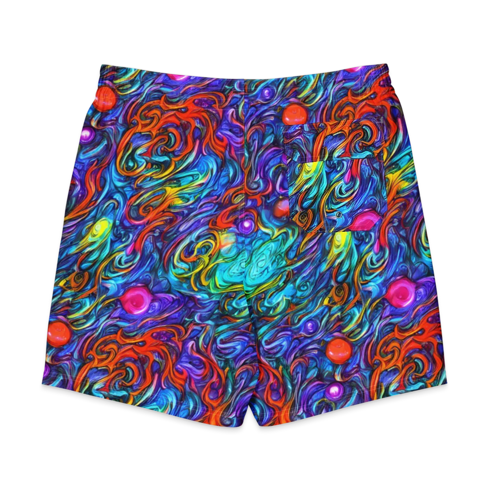 Saturated Swirl on Men's Board Shorts — Back
