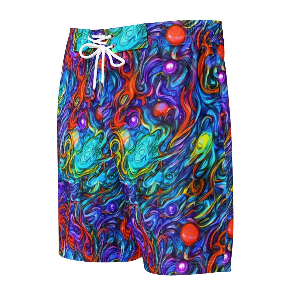 Saturated Swirl on Men's Board Shorts — Front