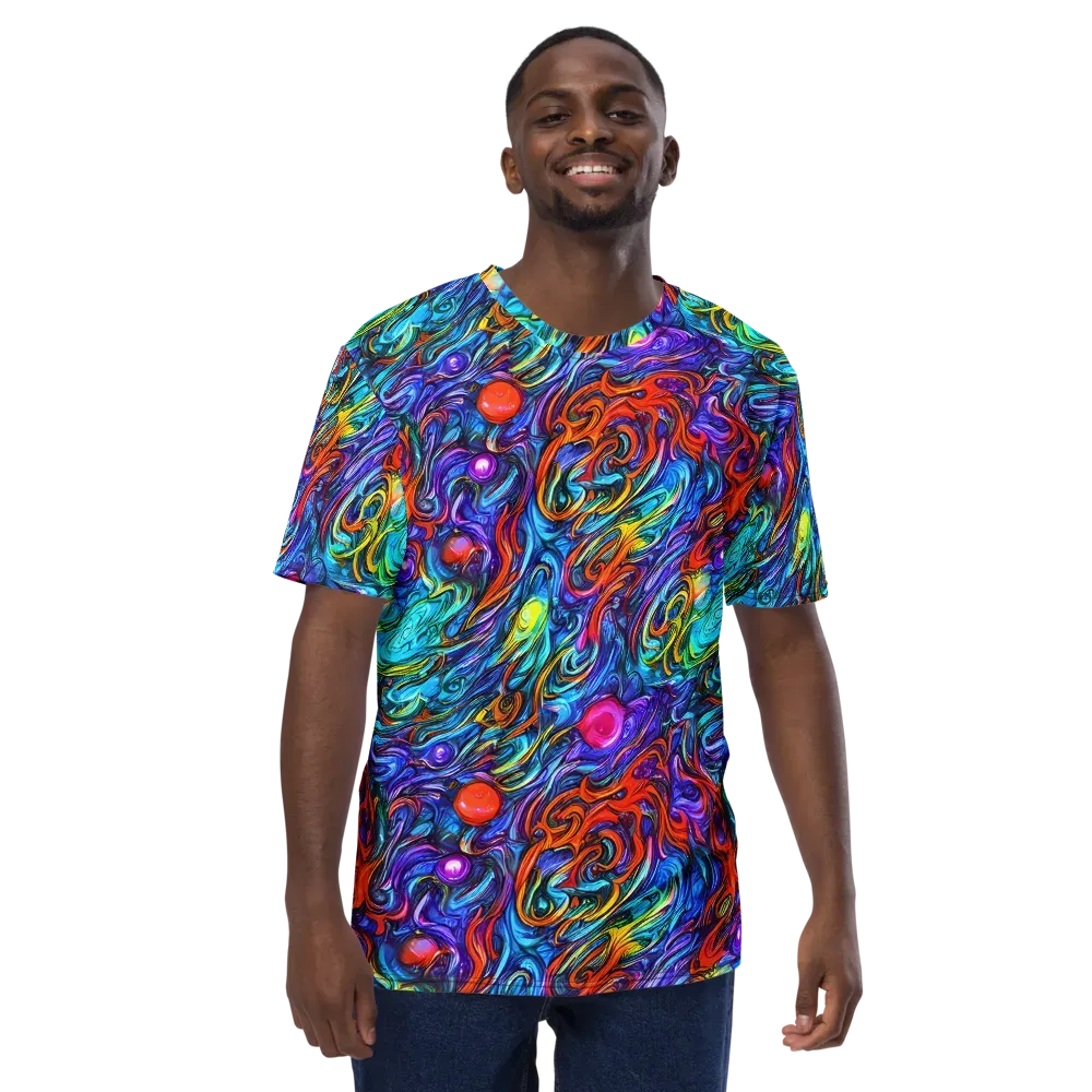 Saturated Swirl on Men's Crew Neck T-Shirt — Front