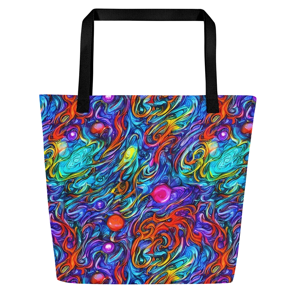 Saturated Swirl on Large Tote Bag W/ Pocket — Front