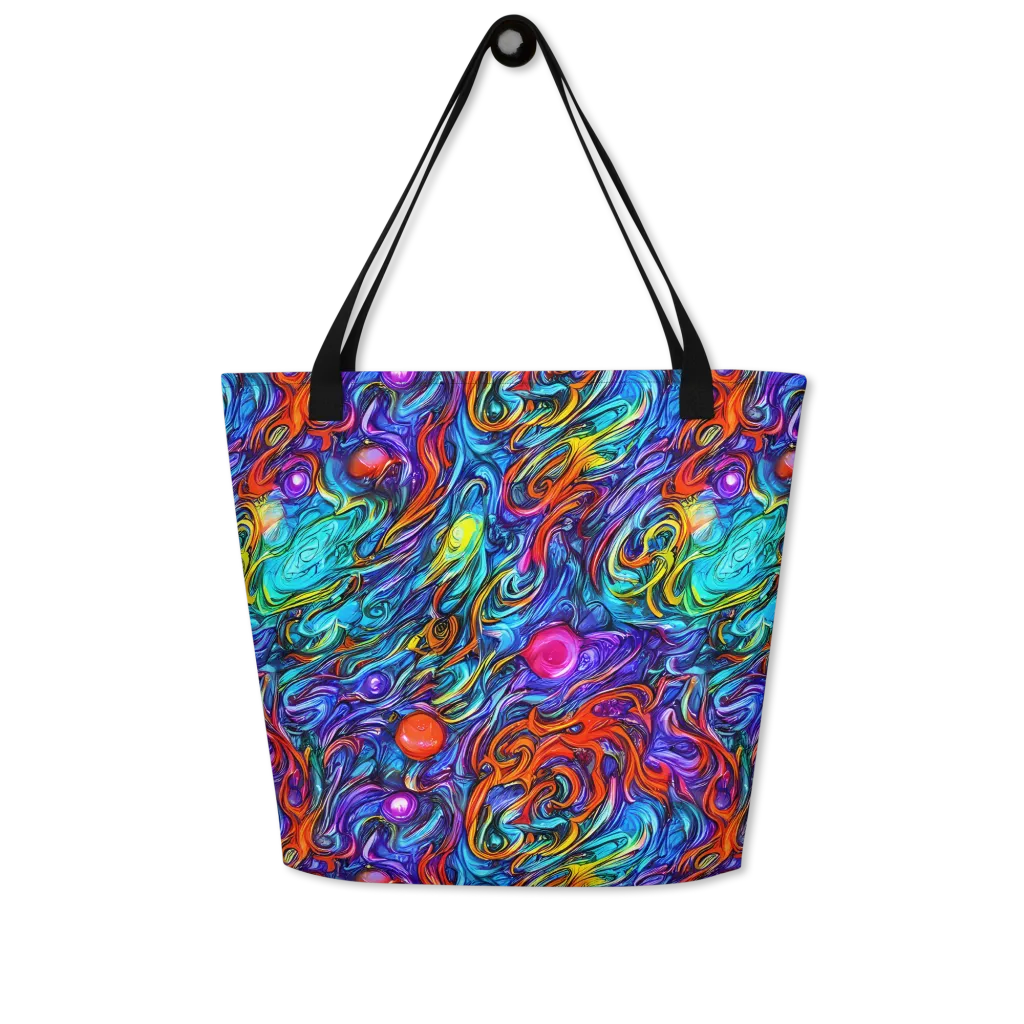 Saturated Swirl on Large Tote Bag W/ Pocket — Front