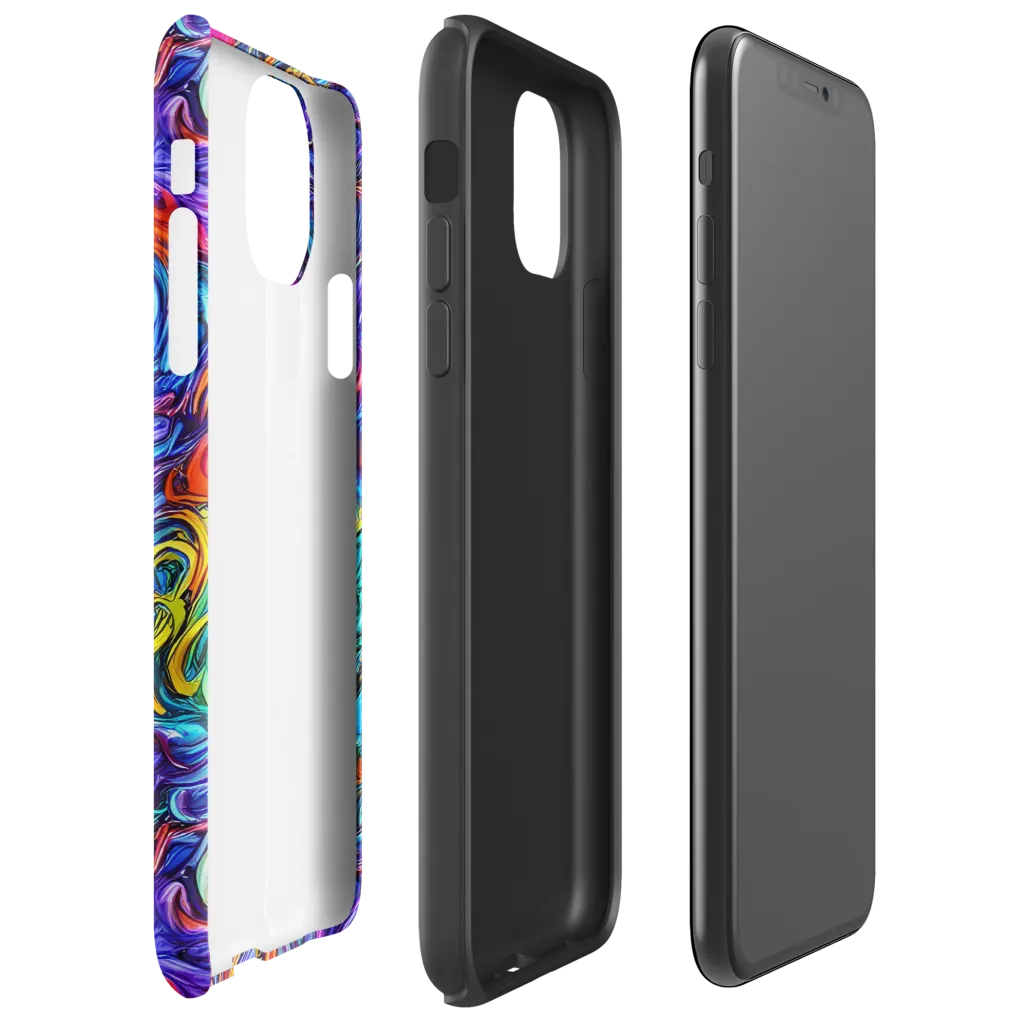 Saturated Swirl on Tough Case for iPhone® — Right