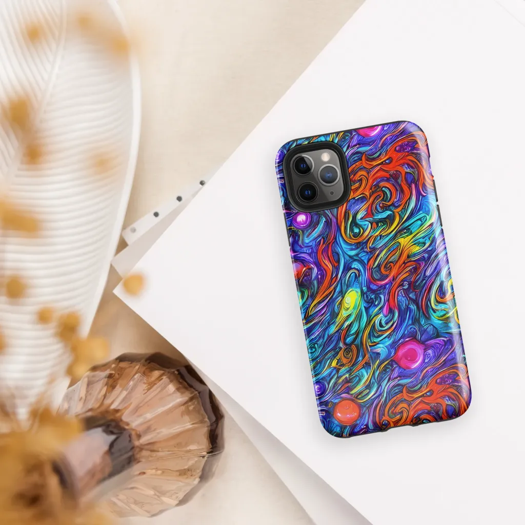 Saturated Swirl on Tough Case for iPhone® — Front