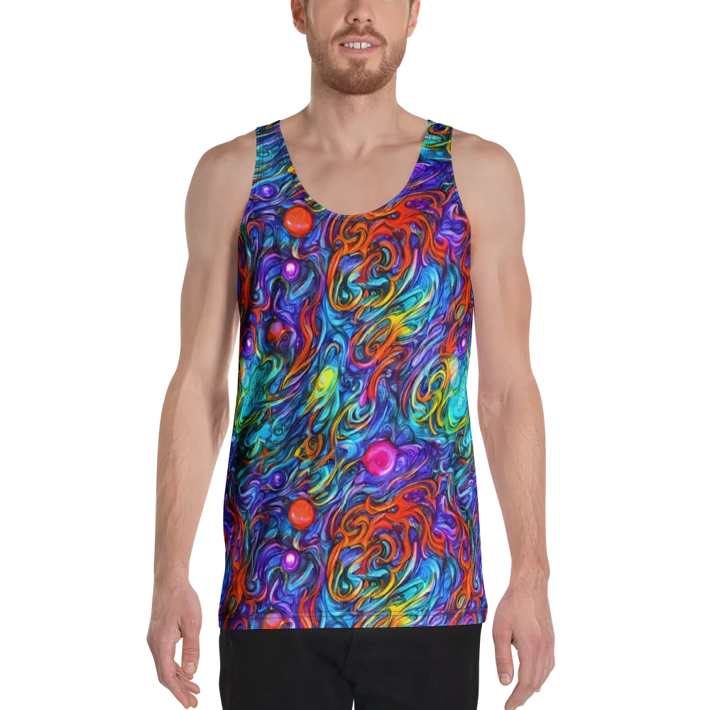 Saturated Swirl on Men's Tank Top — Front