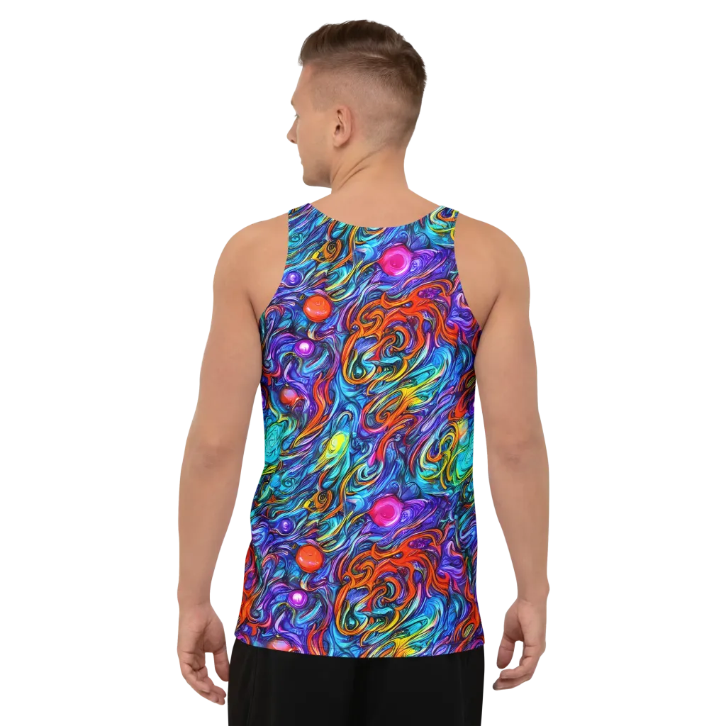 Saturated Swirl on Men's Tank Top — Back