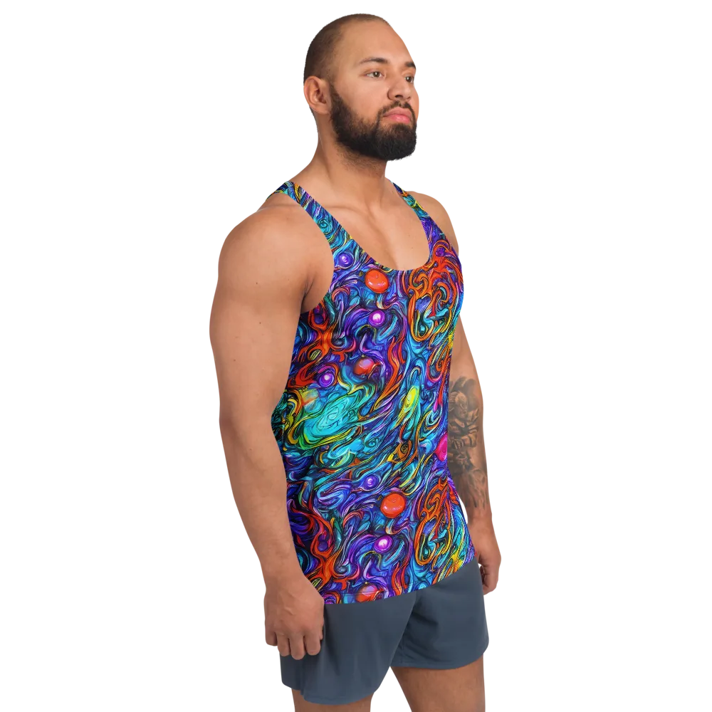 Saturated Swirl on Men's Tank Top — Right Front