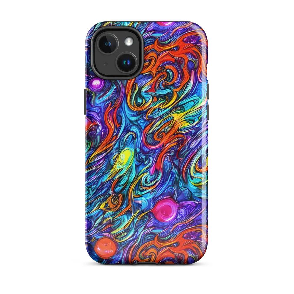 Saturated Swirl on MagSafe Tough Case for iPhone® — Front
