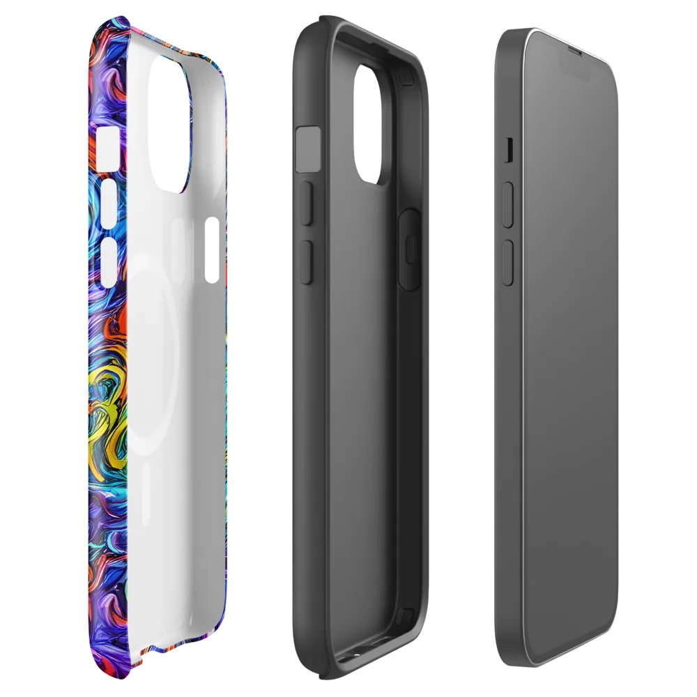 Saturated Swirl on MagSafe Tough Case for iPhone® — Front