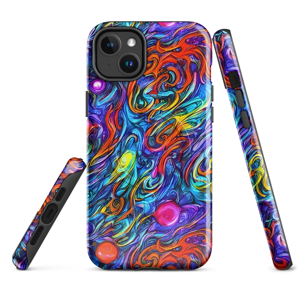 Saturated Swirl on MagSafe Tough Case for iPhone® — Front