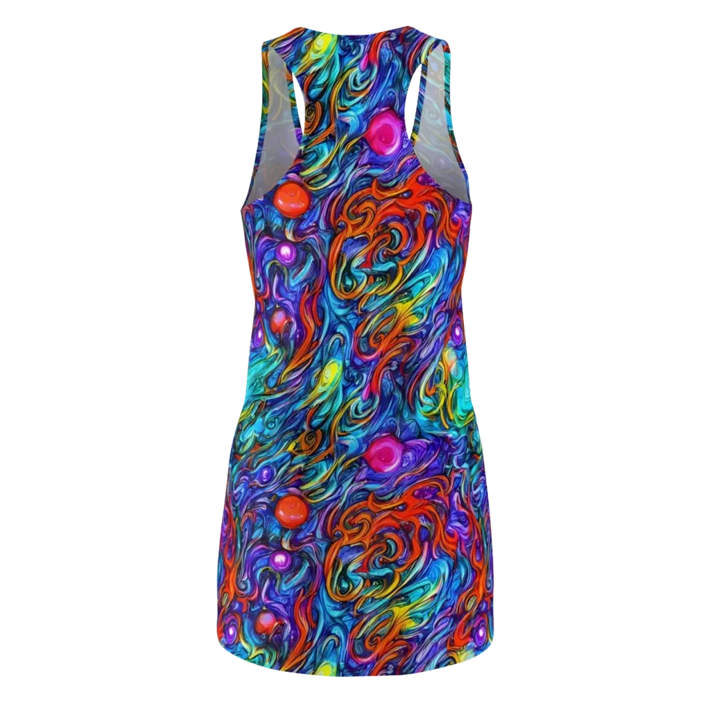 Saturated Swirl on Racerback Dress — Back